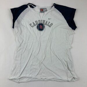 Nike Girls T Shirt Cap Sleeve Baseball White XL